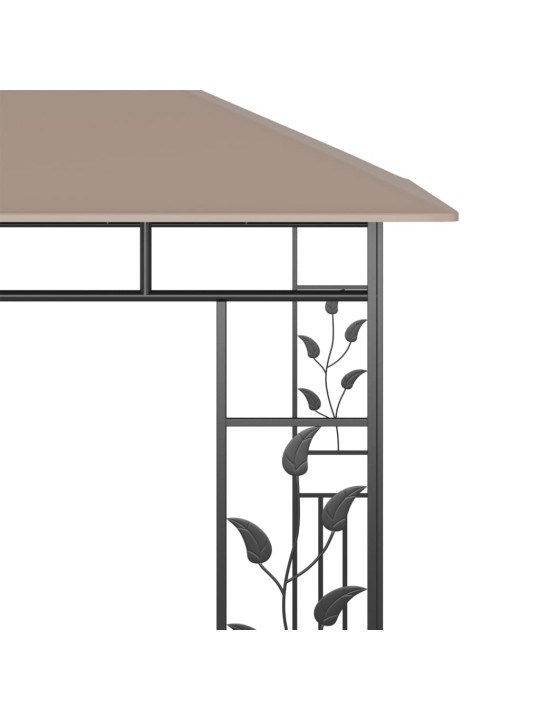 Altán s moskytiérou 3 x 3 x 2,73 m taupe 180 g/m²