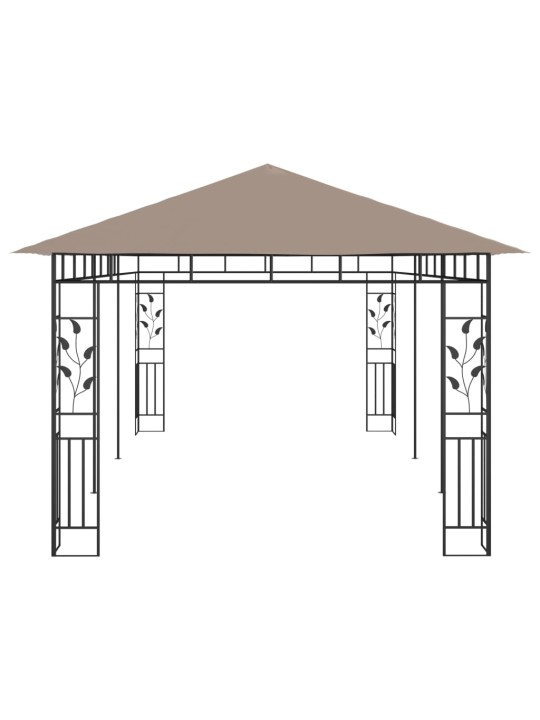 Altán s moskytiérou 6 x 3 x 2,73 m taupe 180 g/m²