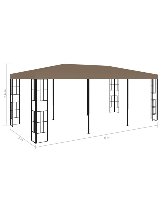 Altán 6 x 3 m taupe