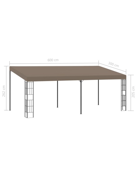 Altán ke zdi 6 x 3 m taupe textil