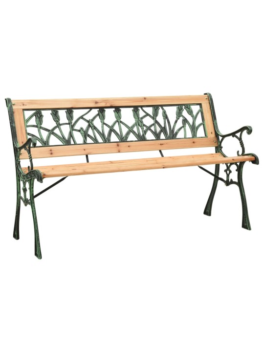 Zahradní lavice 122 cm litina a masivní jedlové dřevo