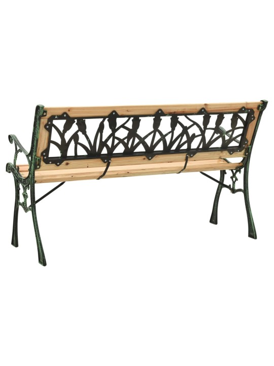 Zahradní lavice 122 cm litina a masivní jedlové dřevo