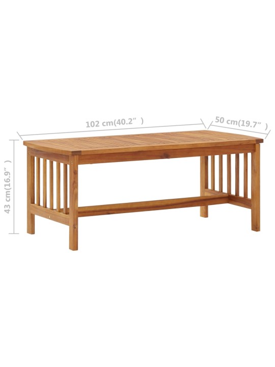 Konferenční stolek 102 x 50 x 43 cm masivní akáciové dřevo