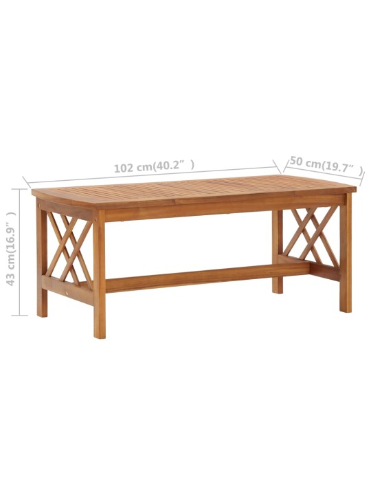 Konferenční stolek 102 x 50 x 43 cm masivní akáciové dřevo