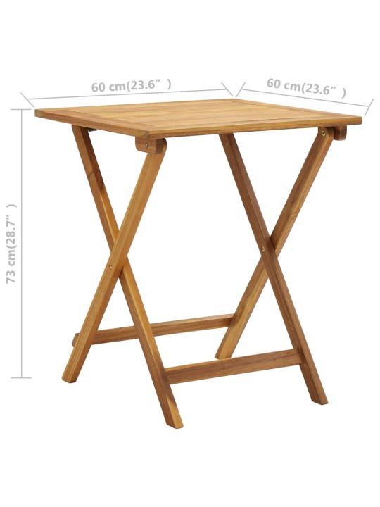 3dílný skládací bistro set s poduškami masivní akáciové dřevo