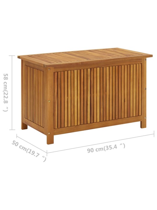 Zahradní úložný box 90 x 50 x 58 cm masivní akáciové dřevo