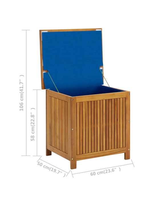 Zahradní úložný box 60 x 50 x 58 cm masivní akáciové dřevo
