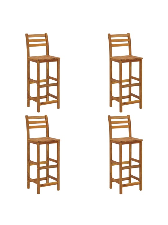 Barové stoličky 4 ks masivní akáciové dřevo