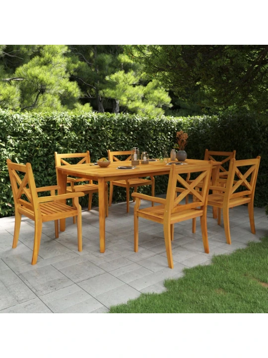 Zahradní stůl 200 x 100 x 75 cm masivní akáciové dřevo