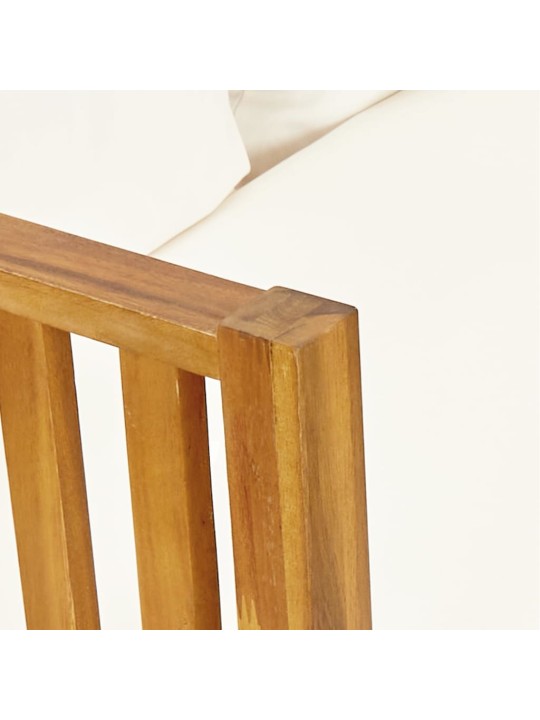 2místná zahradní lavice s poduškami 122 cm masivní akácie