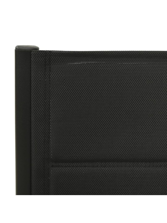 Skládací zahradní židle 2 ks textilen a hliník černé