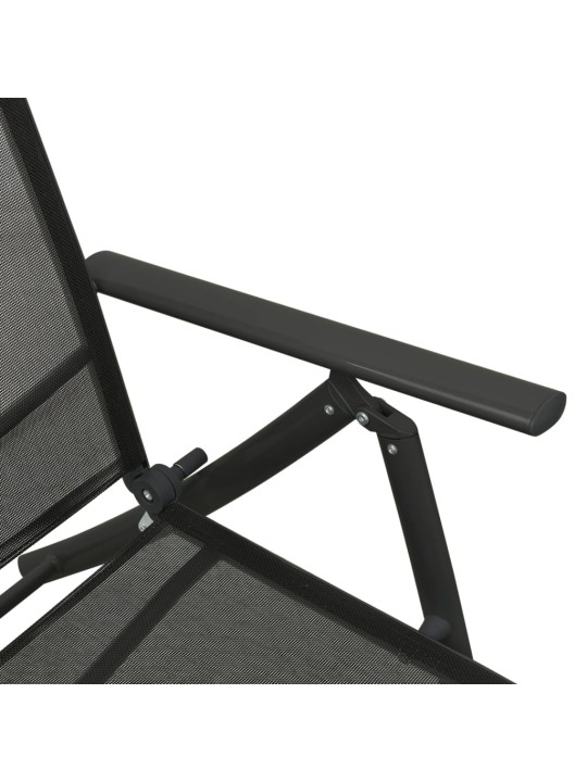 3dílná zahradní sedací souprava textilen a hliník černá