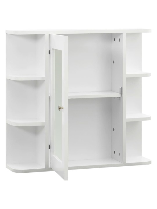 Koupelnová zrcadlová skříňka bílá 66 x 17 x 63 cm MDF