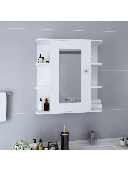 Koupelnová zrcadlová skříňka bílá 66 x 17 x 63 cm MDF