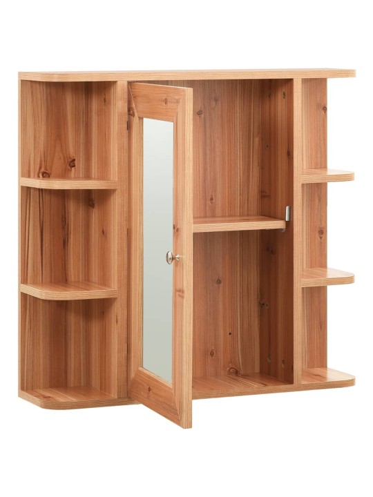 Koupelnová zrcadlová skříňka dub 66 x 17 x 63 cm MDF