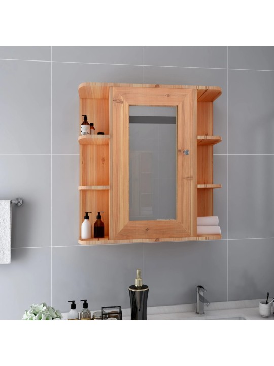 Koupelnová zrcadlová skříňka dub 66 x 17 x 63 cm MDF