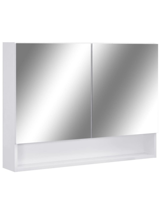 LED koupelnová zrcadlová skříňka bílá 80 x 15 x 60 cm MDF