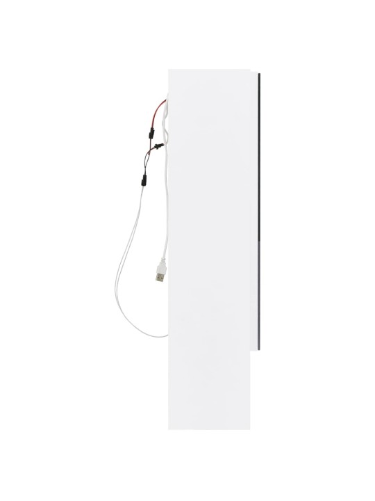 LED koupelnová zrcadlová skříňka bílá 80 x 15 x 60 cm MDF
