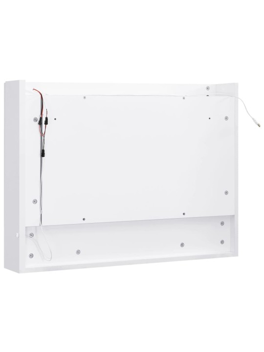 LED koupelnová zrcadlová skříňka bílá 80 x 15 x 60 cm MDF