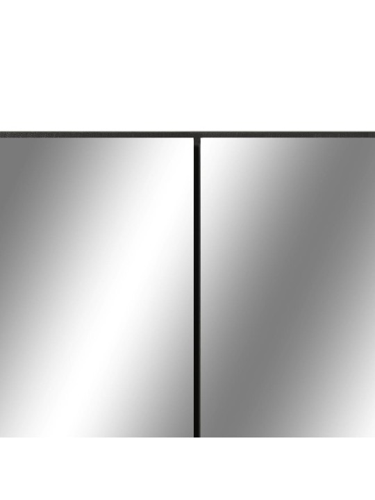 LED koupelnová zrcadlová skříňka černá 80 x 15 x 60 cm MDF