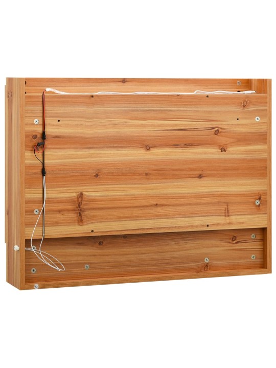 LED koupelnová zrcadlová skříňka dub 80 x 15 x 60 cm MDF