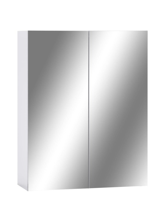 323607 Bathroom Mirror Cabinet White 60x15x75 cm MDF