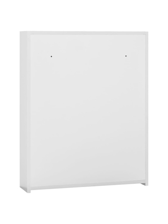 323607 Bathroom Mirror Cabinet White 60x15x75 cm MDF