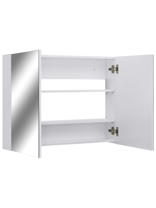 Koupelnová zrcadlová skříňka bílá 80 x 15 x 60 cm MDF