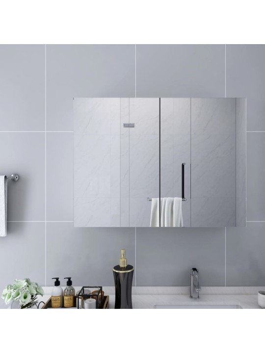 Koupelnová zrcadlová skříňka bílá 80 x 15 x 60 cm MDF
