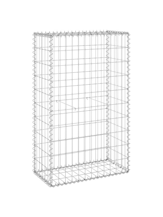 Gabionová zeď s víky pozinkovaná ocel 60 x 30 x 100 cm
