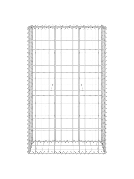 Gabionová zeď s víky pozinkovaná ocel 60 x 30 x 100 cm