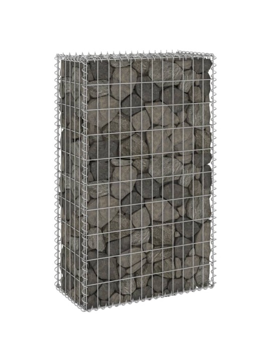 Gabionová zeď s víky pozinkovaná ocel 60 x 30 x 100 cm