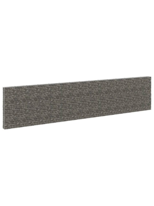 Gabionová zeď s víky pozinkovaná ocel 900 x 30 x 100 cm