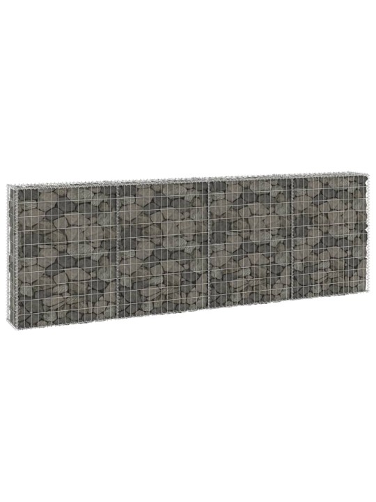 Gabionová zeď s víky pozinkovaná ocel 300 x 30 x 100 cm