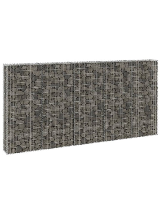 Gabionová zeď s víky pozinkovaná ocel 300 x 30 x 150 cm