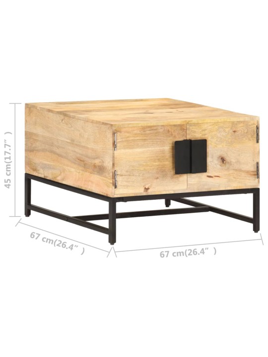 Konferenční stolek 67 x 67 x 45 cm masivní mangovníkové dřevo