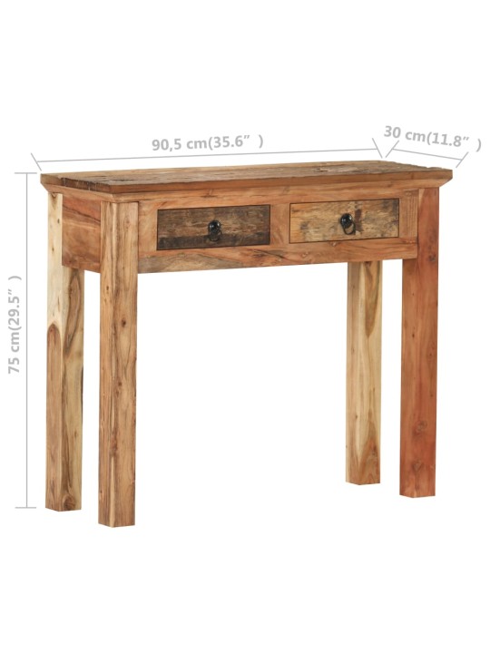 Konzolový stolek 90,5x30x75 cm masivní akácie recyklované dřevo