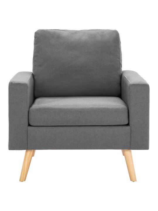 2dílná sedací souprava textil světle šedá