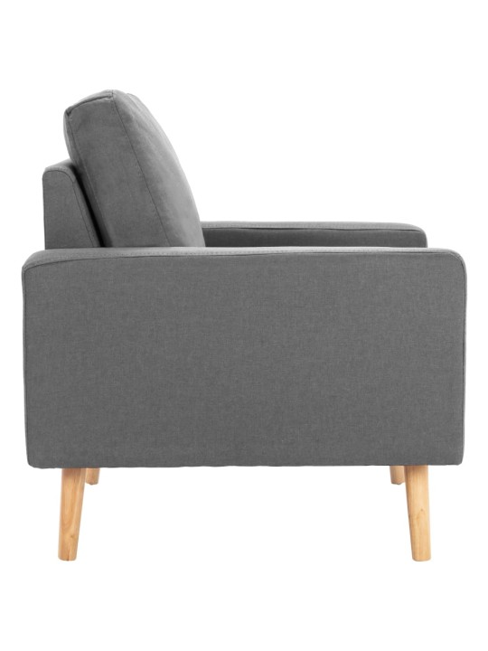 2dílná sedací souprava textil světle šedá