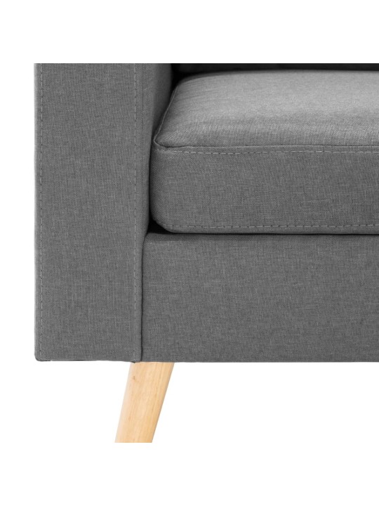 2dílná sedací souprava textil světle šedá