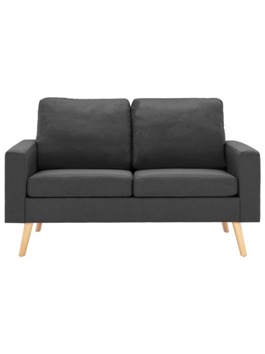 2dílná sedací souprava textil tmavě šedá