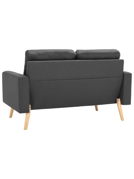 2dílná sedací souprava textil tmavě šedá