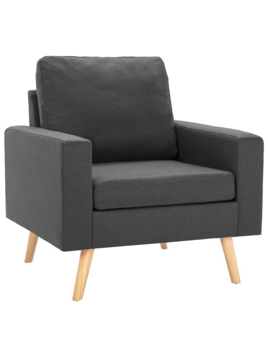 2dílná sedací souprava textil tmavě šedá