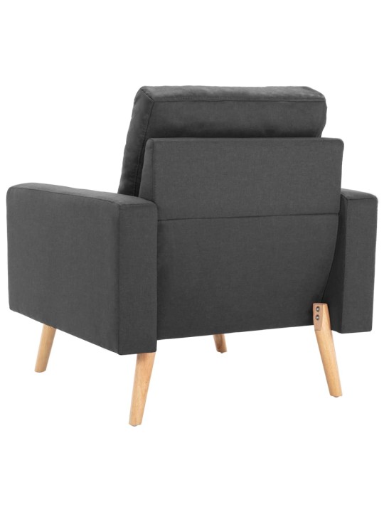 2dílná sedací souprava textil tmavě šedá