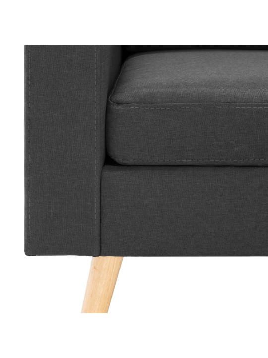 2dílná sedací souprava textil tmavě šedá