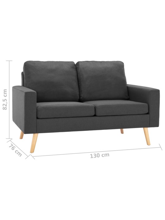 2dílná sedací souprava textil tmavě šedá