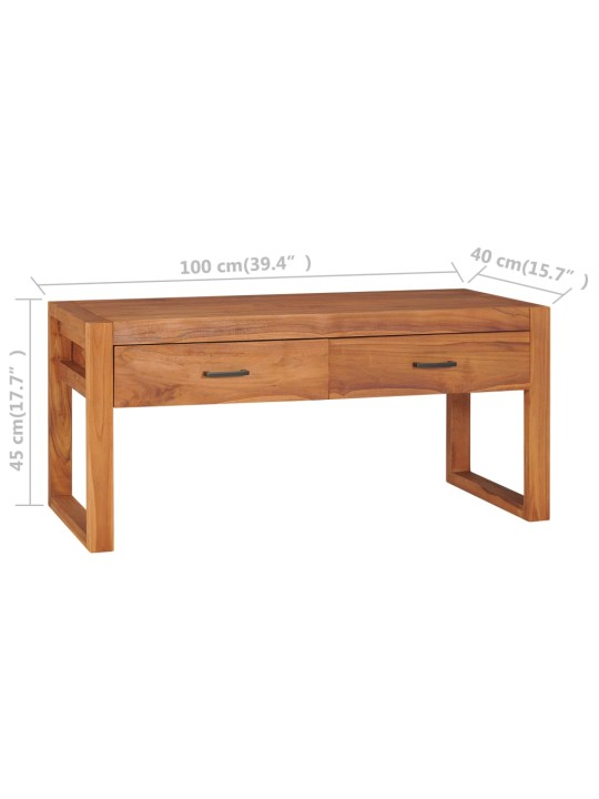 TV stolek 100 x 40 x 45 cm teakové dřevo