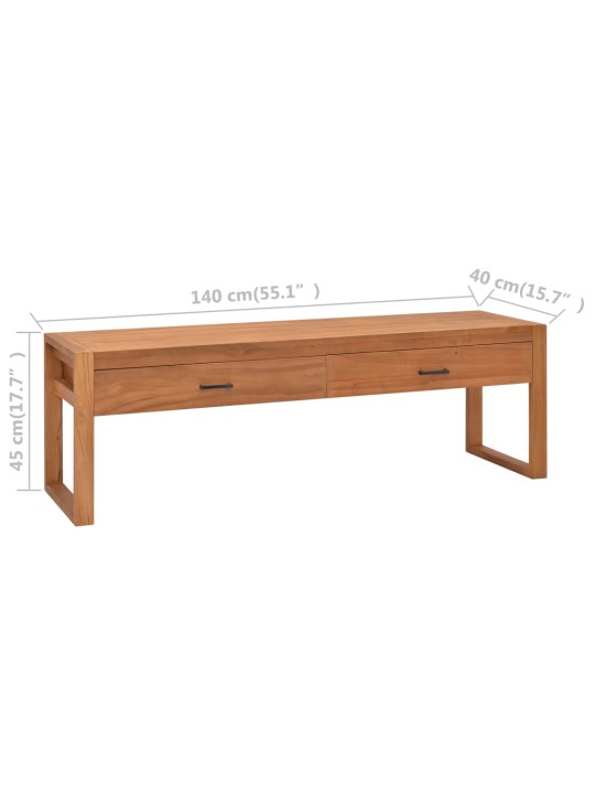 TV stolek 140 x 40 x 45 cm teakové dřevo