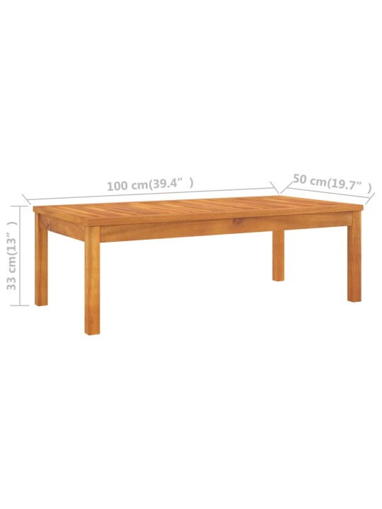 Konferenční stolek 100 x 50 x 33 cm masivní akáciové dřevo