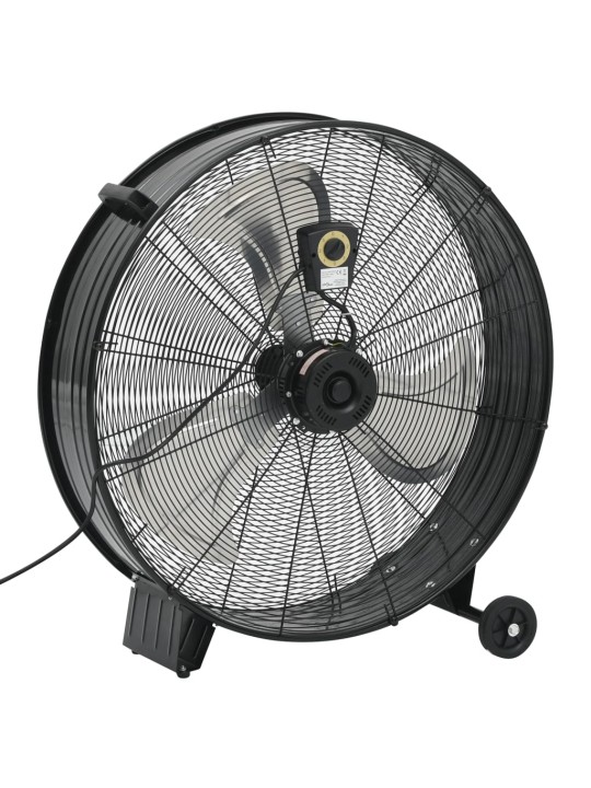 Průmyslový bubnový ventilátor 77 cm 187,7 w černý